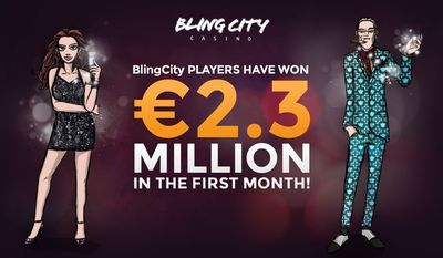 2.3 Million Euros Won at BlingCity Casino in the First Month!