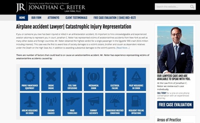 Airline Accident Lawyer Jonathan C. Reiter Law Firm Launches Website