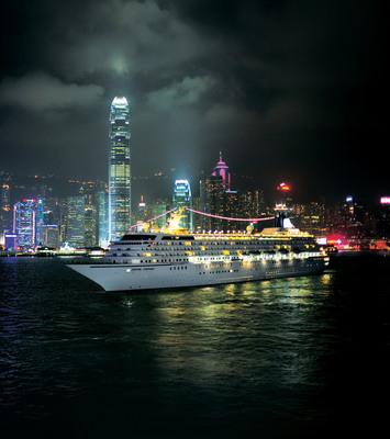 Crystal Symphony in Hong Kong’s Victoria Harbour.