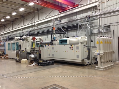HTI Plastics Installs Large State-of-the-Art Press to Produce Natural Gas Fuel Cells