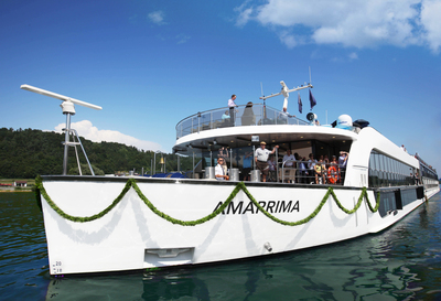 AmaPrima reined Queen of all river vessels in the Berlitz: River Cruise In Europe travel guide.
