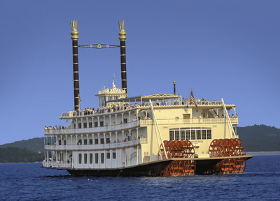 The 700-seat Showboat Branson Belle, an authentic paddle wheeler, offers lake cruises with a three-course meal and show.