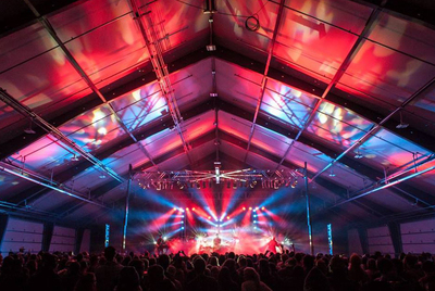 Legacy Tension Fabric Building at Syracuse Regional Market  Doubles As Popular Concert Venue
