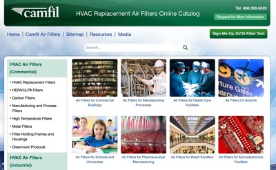 Camfil USA Launches HVAC Replacement Air Filters Site