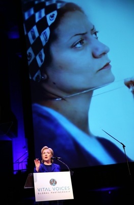 Former Secretary of State Hillary Rodham Clinton Joined by Fashion Icon Diane von Furstenberg and Vital Voices CEO Alyse Nelson Honored Women's Leadership Around the Globe