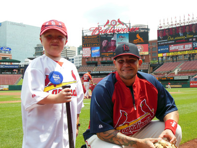 Kretschmar and Shop 'n Save made Zac's wish to throw out the first pitch of a St. Louis Cardinals game come true