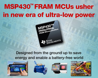 TI's MSP430 MCUs with EnergyTrace++™ technology designed from the ground up to enable the world’s lowest power microcontroller systems.