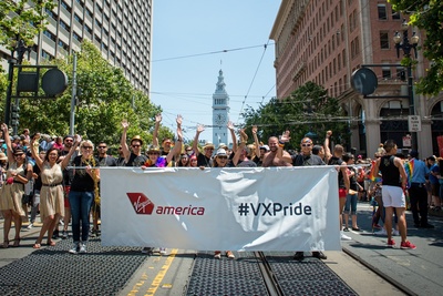 Virgin America’s SF Pride contingent with more than 200 teammates, friends and family on hand to help SF Pride parade revelers &quot;buckle up, to get down.&quot; For the seventh consecutive year Virgin America has partnered with SF Pride as the &quot;Official Domestic Airline of San Francisco Pride.&quot; Joining Virgin America’s parade contingent this year will be American Idol season nine alum and #VXSafetyDance Safety Video star, Todrick Hall.