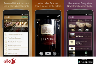Hello Vino Launches Wine App for Android; Adds 140K Retail and Restaurant Locations
