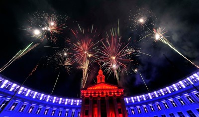 Denver's Independence Eve Fireworks. Credit Evan Semon