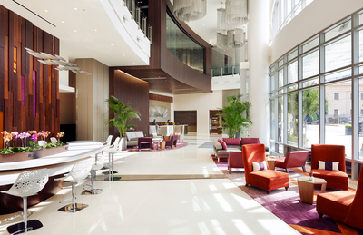 Courtyard and Residence Inn L.A. LIVE Hotel Lobby