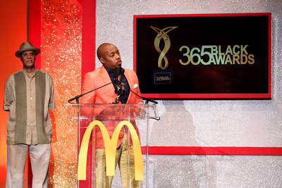 NEW ORLEANS - (July 5, 2014) - Film producer Will Packer owned the spotlight after accepting an award presented by veteran film producer Warrington Hudlin at the 11th annual McDonald's 365Black Awards ceremony, held at the New Orleans Theater July 5. McDonald's 365Black Awards are given annually to salute outstanding individuals who are committed to making positive contributions that strengthen the African-American community.