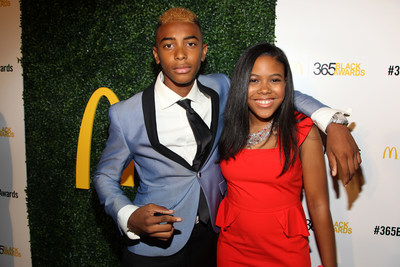 NEW ORLEANS - (July 5, 2014) - World-renowned teen artist Skyler Grey and young entrepreneur Gabrielle Jordan Williams walked the golden carpet before accepting the first ever McDonald's 365Black 