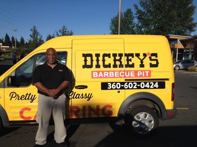 Thomas Driver will open his first Dickey's Barbecue Pit in Port Orchard on Thursday. The grand opening is three days with big giveaways like free barbecue for a year.