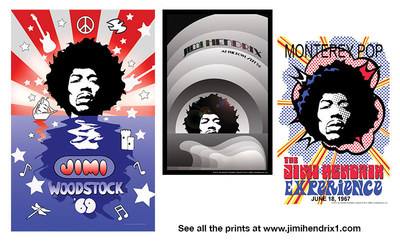 3D Enhanced Jimi Hendrix Posters