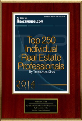 Ronnie Glomb Selected For "Top 250 Individual Real Estate Professionals By Transaction Sides"