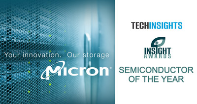 Micron Wins Insight Award for Most Innovative Memory Device and Semiconductor of the Year