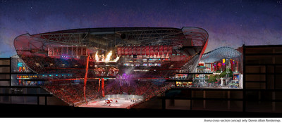 New Detroit arena conceptual rendering -- cross section.