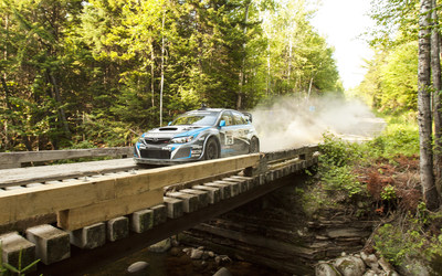 David Higgins and Craig Drew power through the Forests of Maine to win NEFR and the 2014 Rally America Championship.