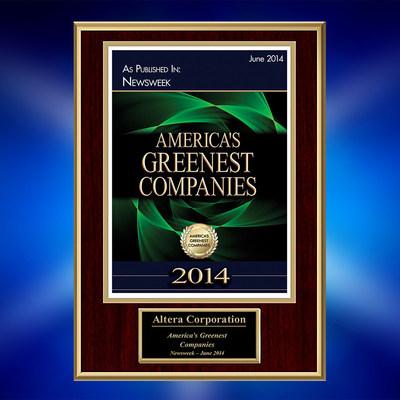 Altera ranks among top 25 greenest companies in U.S.