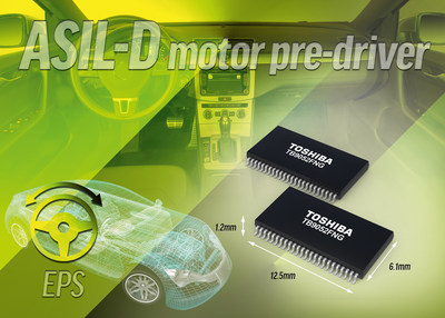 Toshiba's new TB9052FNG motor pre-driver IC targets electric power steering (EPS) and other safety-critical automotive systems compliant with the rigorous ASIL D safety standard.