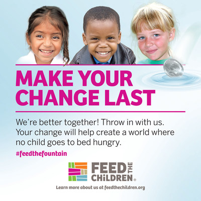 All coins tossed into the designated Feed the Children fountains at Six Flags this summer will be donated to help defeat child hunger.