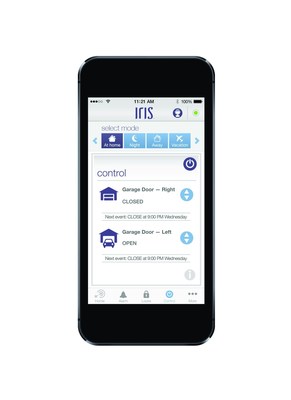 Monitor and control your garage door anytime, anywhere from a computer, smart phone or tablet using Iris, a smart home solution from Lowe's. Receive an alert if you drive away and accidentally leave it open.