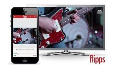 Flipps Partners with Rhapsody International Bringing Music, Videos, Interviews and More to Living Room TVs Everywhere