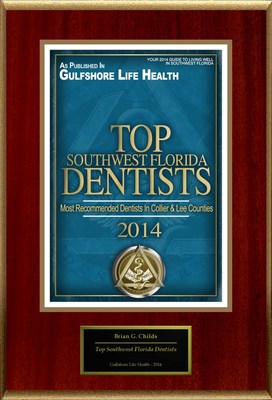 Brian G. Childs Selected For "Top Southwest Florida Dentists"
