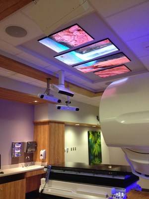Radiation therapy SKYLITE In-ceiling Video-wall