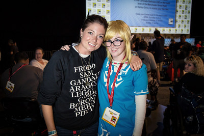 The first two winners of The Hobbit Fan Fellowship Contest, Kris McMeans from Austin, Texas (left) and Morgan Burgener from San Diego, California.