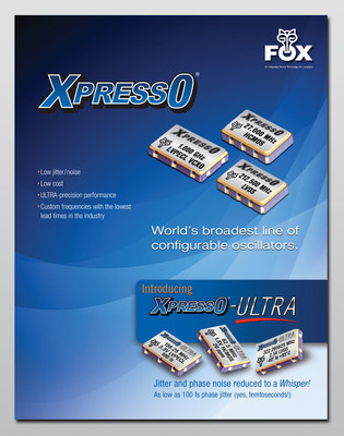 Fox's XpressO-ULTRA Oscillators Now Available in Updated Brochure