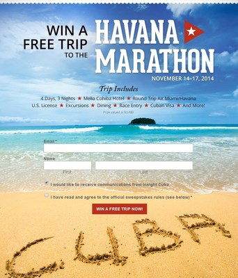 Insight Cuba Launches 'Win a Free Trip to the Havana Marathon' Sweepstakes