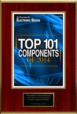 Diversified Technical Systems (DTS) Selected For "Top 101 Components Of 2014"