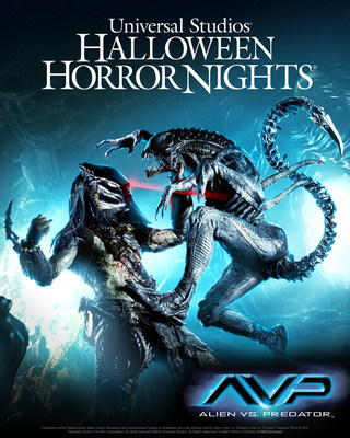 In collaboration with Twentieth Century Fox Consumer Products, Universal Orlando Resort and Universal Studios Hollywood are putting “Halloween Horror Nights’” guests in the middle of an epic and primal war between the universe’s most deadly species in an all-new, horrifying maze inspired by the cult sci-fi franchise AVP: Alien vs. Predator, beginning Friday, September 19, 2014. (C) 2014 Universal Orlando Resort. All rights reserved.