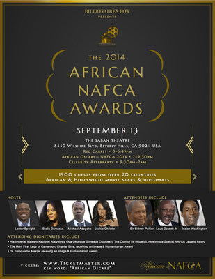 Billionaires Row and Samsung Electronics, Ltd. Sponsor Fourth Annual African American NAFCA Awards (African Oscars) at Legendary Saban Theater, Los Angeles September 13