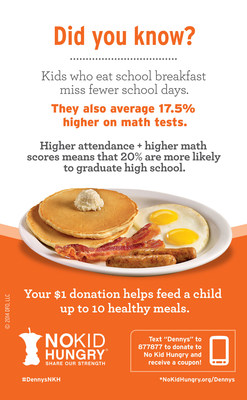 Denny's (#DennysNKH) Dishes Out Annual Fundraising Campaign To End Childhood Hunger In The U.S.