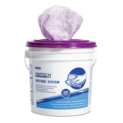 Kimtech WetTask Dual Performance Wipers give you extra scrubbing power while you disinfect. Their purple, textured side removes tough, dried-on substances, leaving surfaces looking and feeling cleaner.