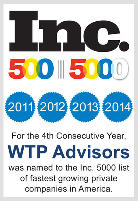 Fourth Year in a Row, WTP Advisors Named to the Inc. 500|5000 List of Fastest Growing Private Companies in America