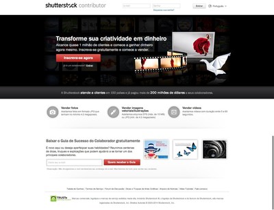 Shutterstock lança site para colaboradores em português do Brasil