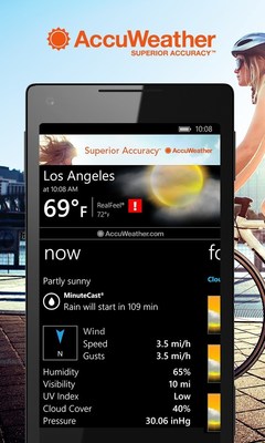 AccuWeather Updates Windows Phone App to Include MinuteCast for Global Locations