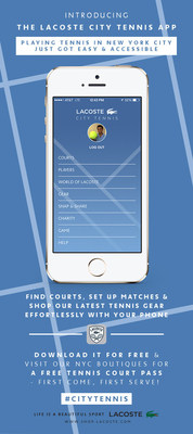 LACOSTE Launches First App "City Tennis" - The Premium Guide to NYC Tennis