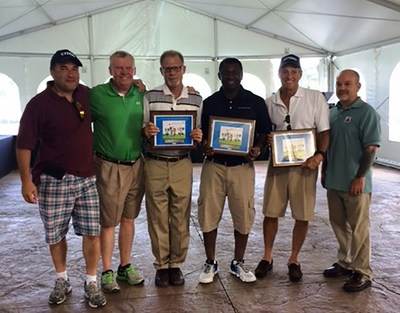 Ed Grisetti of Capitol Petroleum Group (CPG), Terry Fitzgerald of CPG, Don Villamar of CITGO Petroleum, Victor Iroh of CPG, Mike Moran and Joe Marino of Certified Gasolines at CITGO Marketer Capitol Petroleum and Certified Gasolines' Muscular Dystrophy Association Golf Tournament in Staten Island, N.Y.