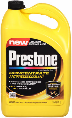 Prestone Introduces Improved Antifreeze/Coolant, Offering Advanced Corrosion Protection New Prestone with Cor-Guard™ inhibitors helps engines run longer