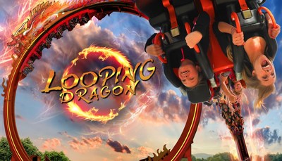 Six Flags Great Adventure debuts Looping Dragon in 2015. This thrill ride rockets riders forward and backward through a 360-degree loop and delivers moments of  "hang time," suspending riders upside down.