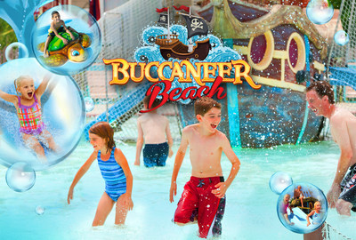 Coming to Six Flags Great Escape in Lake George, NY in 2015 is Buccaneer Beach family interactive sprayground.