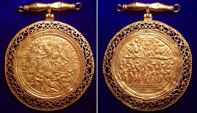 Un médaillon en or unique datant de l'époque byzantine, objet de grande importance sur le plan historique, artistique et religieux, sera mis aux enchères par Roma Numismatics Ltd qui se trouve dans le quartier de Mayfair à Londres