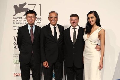Gong Yu, CEO of iQIYI, Alberto Barbera, President of the Venice Film Festival, and others attended the Venice Film Market cocktail party.