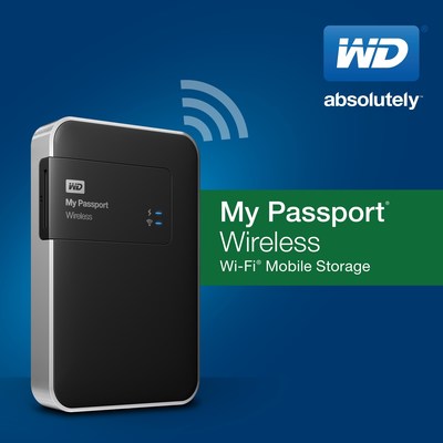 New WD® Portable Storage Drive Wirelessly Connects To Smartphones, Tablets, Cameras And More