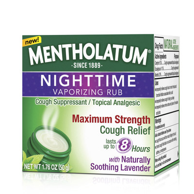Mentholatum Launches New Lavender Scented Nighttime Chest Rub to Pleasantly Soothe and Effectively Relieve Coughs